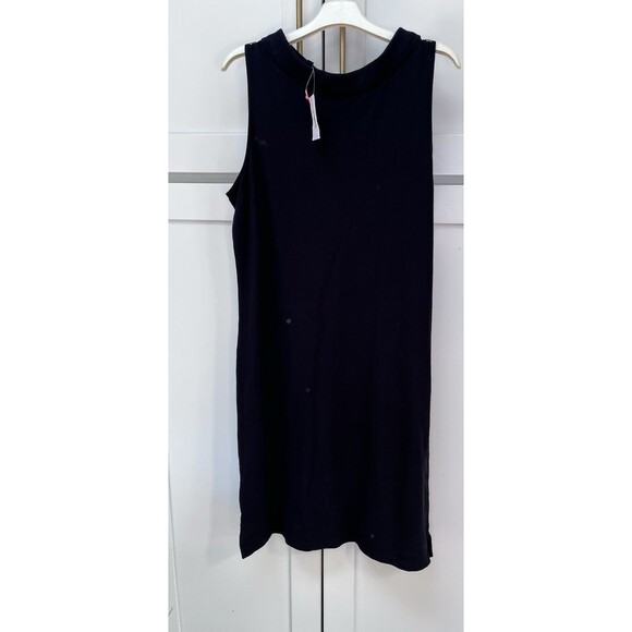 Talbots NWT Large Black Sleeveless Tennis Dress Rounded Neck Cotton Shift - Picture 1 of 5